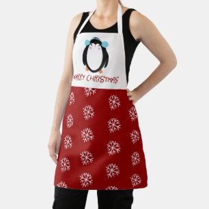 Tablier Joli pingouin flocon de neige de Noël vacances