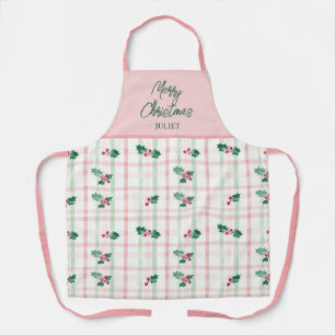 Tablier Joli Pink Green Retro Noël