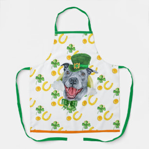 Tablier Joli Pitbull décoration de vacances Saint-Patrick