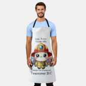 Tablier Joli pompier avec véhicules d'urgence (Porté)