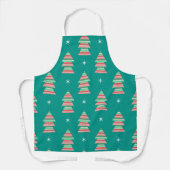 Tablier Joli sapin de Noël flocon de neige Noël (Recto)