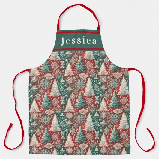 Tablier Joli sapin de Noël Scandi (Recto)