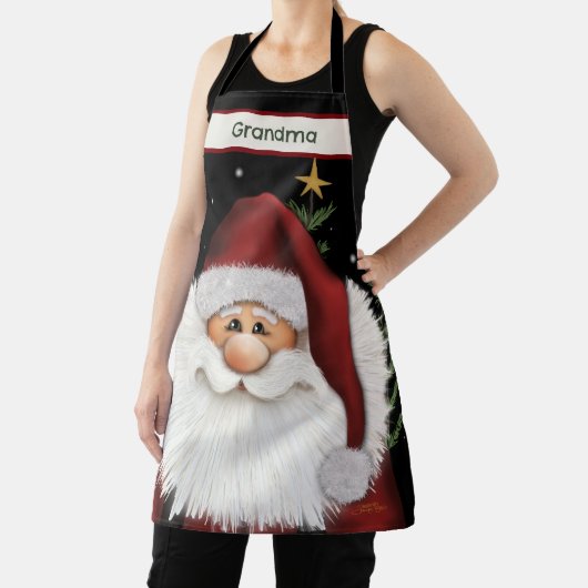 Tablier Joli Silly Père Noël Star Noël personnalisé (Insitu)