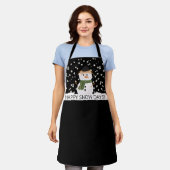 Tablier Joli Snowman Apron Noël Fun (Porté)