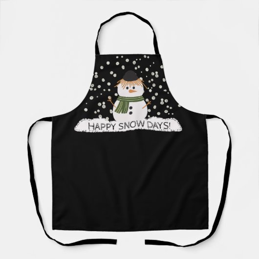 Tablier Joli Snowman Apron Noël Fun (Recto)