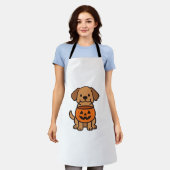 Tablier Joli T-shirt classique avec un chien en caricature (Porté)