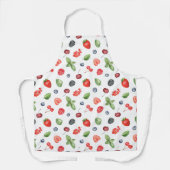 Tablier Jolie aquarelle Berry Motif cuisine (Recto)