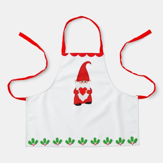 Tablier Jolie décoration Gnome de Noël et feutre de Berry (Recto)
