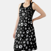 Tablier Jolie empreinte de patte noir et blanc (Insitu)