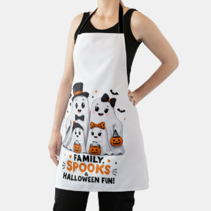 Tablier Jolie Famille de Fantômes Halloween Amusant