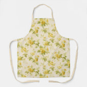 Tablier Jolie ferme jaune d'or Floral (Recto)