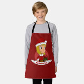 Tablier Jolie fille de Noël avec un cadeau - dessin animé (Porté)
