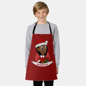 Tablier Jolie fille de Noël avec un casquette rouge - dess (Porté)