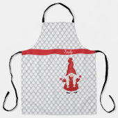 Tablier Jolie fille de Noël Gnome Personnalisé (Recto)