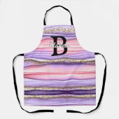 Tablier Jolie fille rose et violet Parties scintillant de  (Recto)