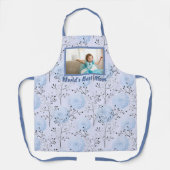 Tablier Jolie Fleurs Meilleure Maman Photo au monde (Recto)