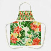 Tablier Jolie Fleurs orange et jaune Impression mixte (Recto)