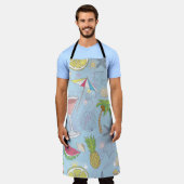 Tablier Jolie illustration estivale motif avec pastèque,  (Porté)