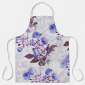 Tablier Jolie impression de fleurs violettes (Recto)