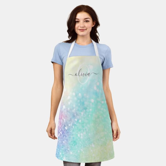 Tablier Jolie Parties scintillant Holographique Iridescent (Porté)