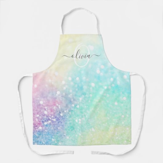 Tablier Jolie Parties scintillant Holographique Iridescent (Recto)