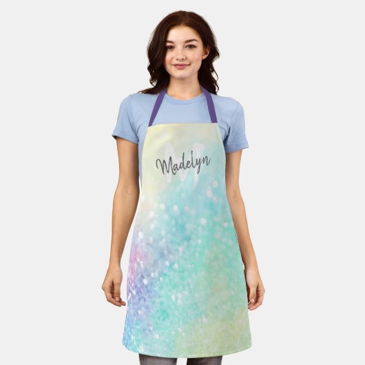 Tablier Jolie Parties scintillant Holographique Iridescent (Porté)