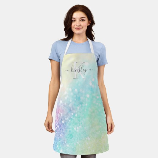 Tablier Jolie Parties scintillant Holographique Iridescent (Porté)