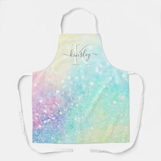 Tablier Jolie Parties scintillant Holographique Iridescent (Recto)