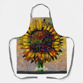 Tablier Jolie peinture Abstraite de tournesol (Recto)