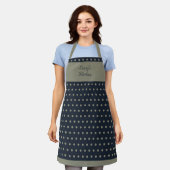 Tablier Jolie Polka Dot Dusty Sage et Black Apron (Porté)