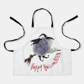 Tablier Jolie sorcière sur son balai Halloween Kids AA (Recto)