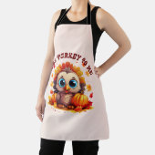 Tablier Jolie Turquie et feuillage d'automne (Insitu)