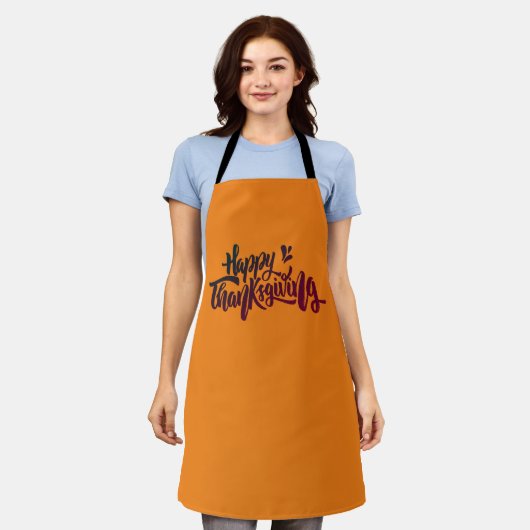 Tablier Jolie typographie de Thanksgiving Apron (Porté)