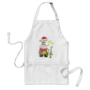 Tablier Jolie vache de Noël Whimsical