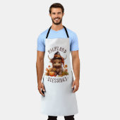 Tablier Jolie vache Highland Thanksgiving Bénédictions (Porté)