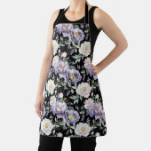 Tablier Jolies Fleurs Blanches Violettes (Insitu)