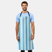 Tablier Jolies Rayures Bleues (Porté)