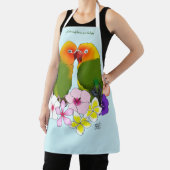 Tablier Jolis Inséparables Fleurs Tropicales Oiseau Romant (Insitu)