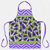 Tablier Jolis raisins pois et chevron violet (Recto)