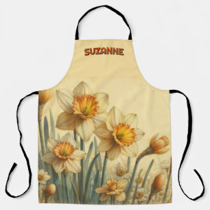 Tablier Jonquilles Vintage Délicieuses Personnalisées