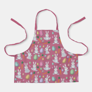 Tablier Jote rose lapin lapin de Pâques Motif