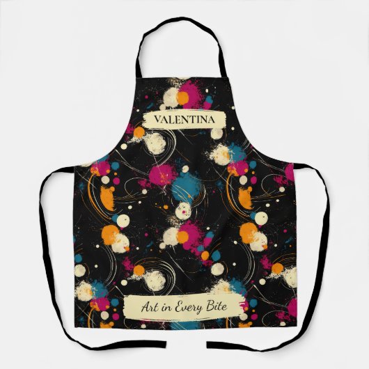Tablier Jouer à l'aire Abstraite de découpage avec nom per (Recto)