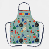 Tablier Jouets Arbre Rétro Ornements Mama Noël Cuisine (Recto)