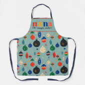 Tablier Jouets Arbre Rétro Ornements Nana Noël Cuisine (Recto)