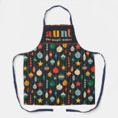 Tablier Jouets Arbre Rétro Ornements Tante Cuisine de Noël (Recto)