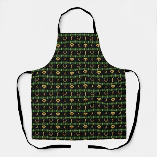 Tablier Joueur de baseball de Noël - coche verte (Recto)