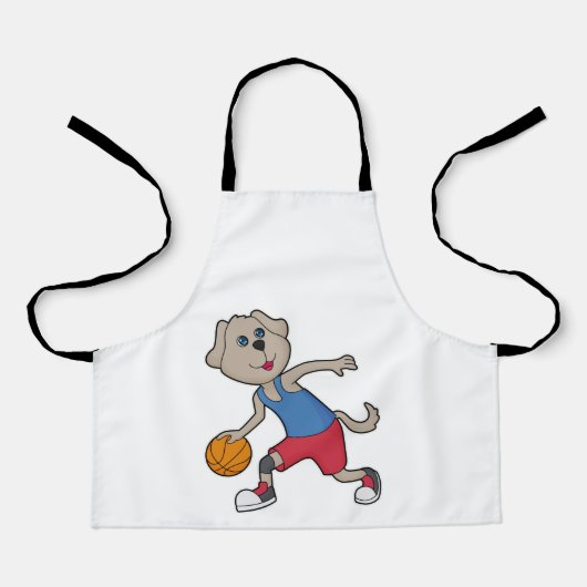 Tablier Joueur de basket-ball de chien (Recto)