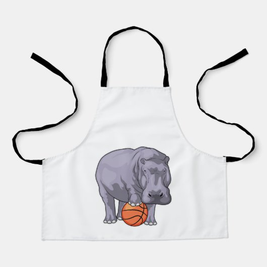 Tablier Joueur de basket-ball hippo (Recto)