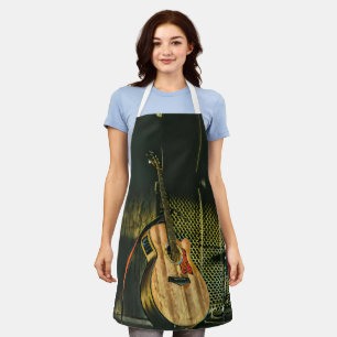 Tablier Joueur de basse guitare