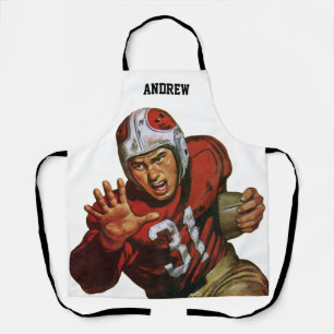 Tablier Joueur de football sportif vintage tournant en arr